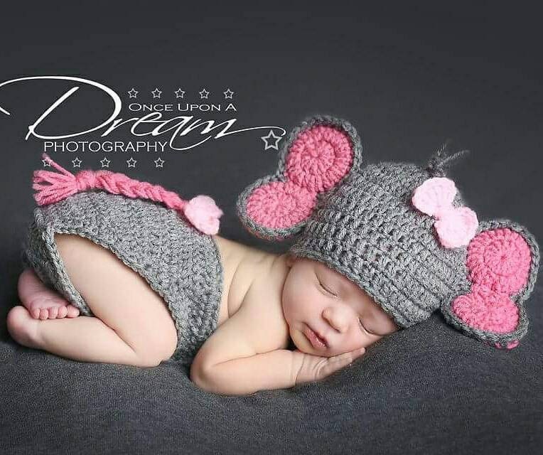 Crochet Elephant Hat & Diaper Cover / Newborn by AmandasCrochet23