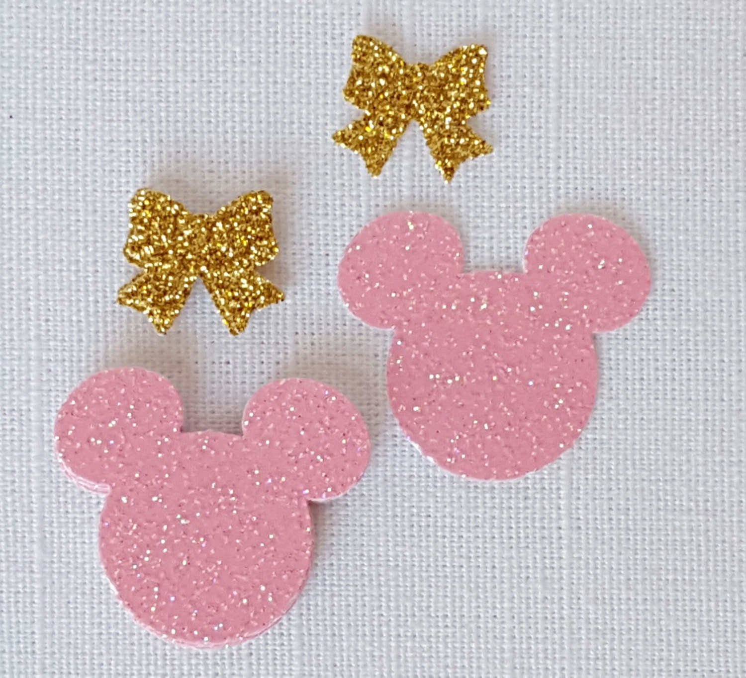 Pink Minnie Mouse & Gold Bow Glitter by ImagineCelebrations