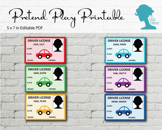 Printable Play Drivers License - Il 570xN.920442052 Cniu 