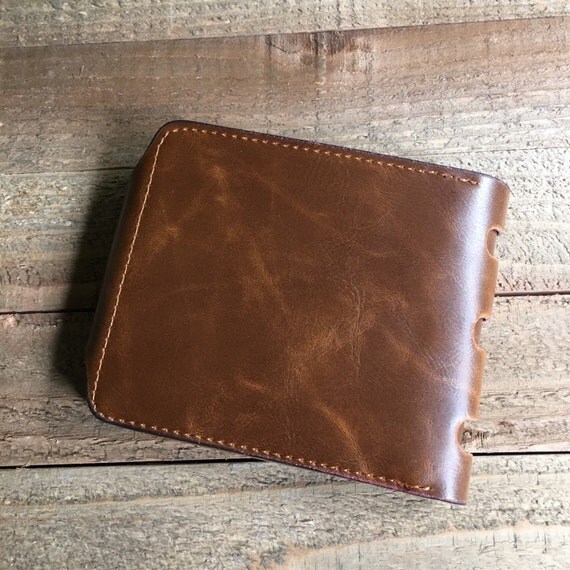 Mens brown trifold wallet nickel remington 12 gauge shell