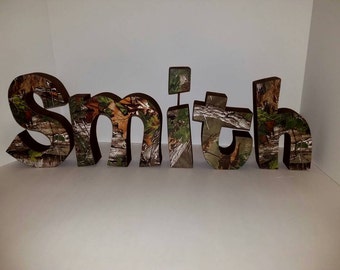 Camo Wood Name Letters Camo Letters Hunter Letters Camo Camouflage