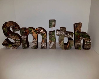 Camo Wood Name Letters Camo Letters Hunter Letters Camo