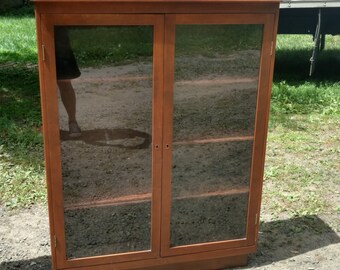 Barrister Bookcase Wooden Display Cabinet Cherry
