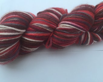 Hand Dyed Yarn "Black Forest Gateux"