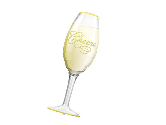 Download Champagne Glass Balloon Jumbo Cheers Celebrate Mylar Balloon