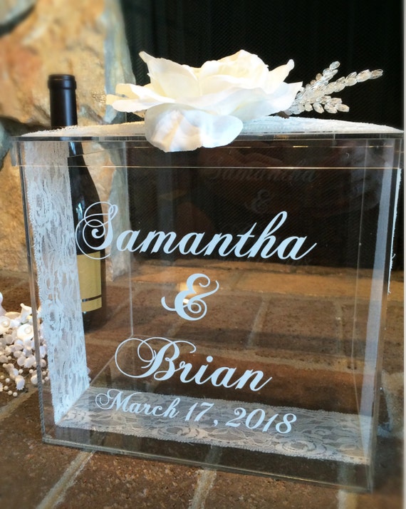 Personalized Wedding Card Box Money Box Wedding Gift Card