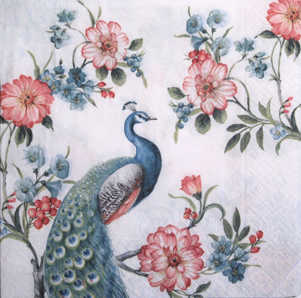 peacock paper napkins spring flowers paper napkins spring spring flower paper napkins