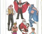 Aladdin, Belly Dancer, Pirate, Vampire, Ballerina & Santa Halloween costumes in Adult size Large Simplicity 7651 Uncut (1986) K273