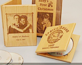 CD/DVD Case-Real Hardwood, Master Craftsmanship-Personalize, Engrave-Birthday Present, Wedding Favor/Gift, Fathers/Mothers Day, Anniversary,