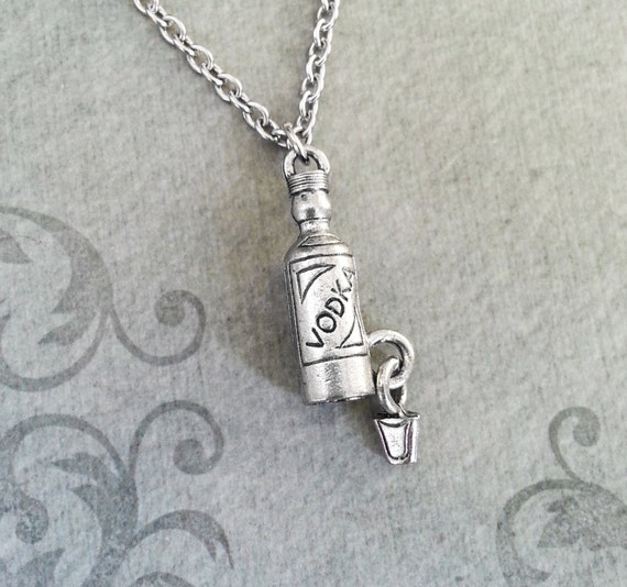 Vodka Necklace SMALL Vodka Jewelry Shot Glass Necklace Vodka