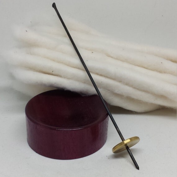 Cotton Fiber Spinning Tahkli Spindle Cotton Puni Purple Heart