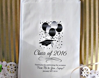 Party Favor Bags - Candy Bags - Popcorn Bags - Graduation Party Favors - Party Supplies - CB03GRD