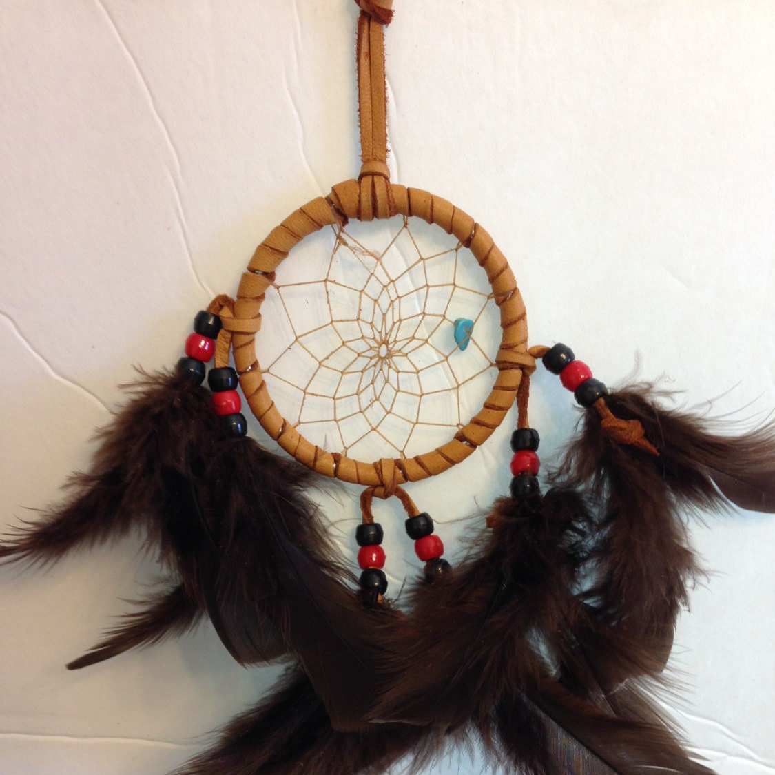 Black and Red Cherokee Dream Catcher