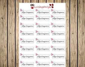 Clip Coupon Stickers for your Erin Condren Planner