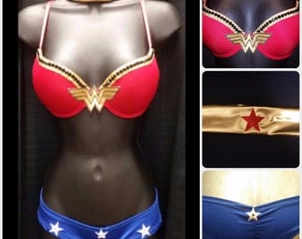 Wonder Woman Bra Top & Shorts Costume!