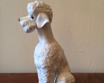 White porcelain standard poodle figurine Germany