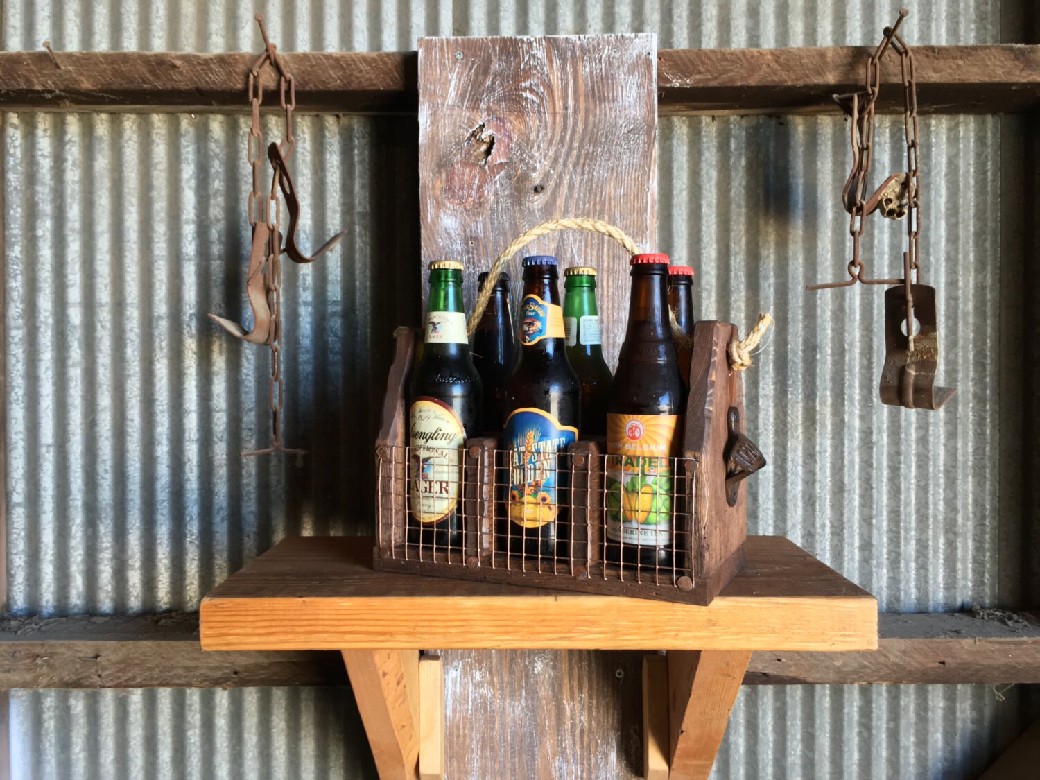 6Pack Beer Caddy by DistressedProjects on Etsy