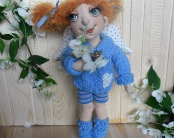 Rag Doll, Angel Doll, textile Doll, Handmade doll,Gift to a woman