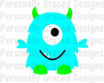SVG, DXF, EPS Cut file Silly Monster svg, silhouette cut file, cameo file, Monster Design, One Eyed Monster, Cute Monster, Monster Download