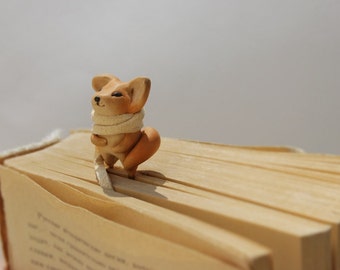 Fox bookmark red fox book mark cute best gift for girl animal miniature charm book marks clips best gift for kids woodland