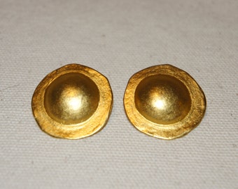 Ralph Lauren Purple Label Gold Vermeil Post Earrings, Preppy Pierced Earrings *m