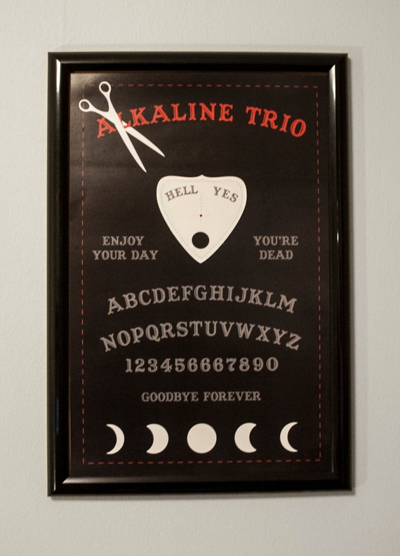 Alkaline Trio Black Ouija Board 11x17 Poster