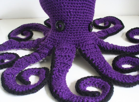 purple stuffed octopus