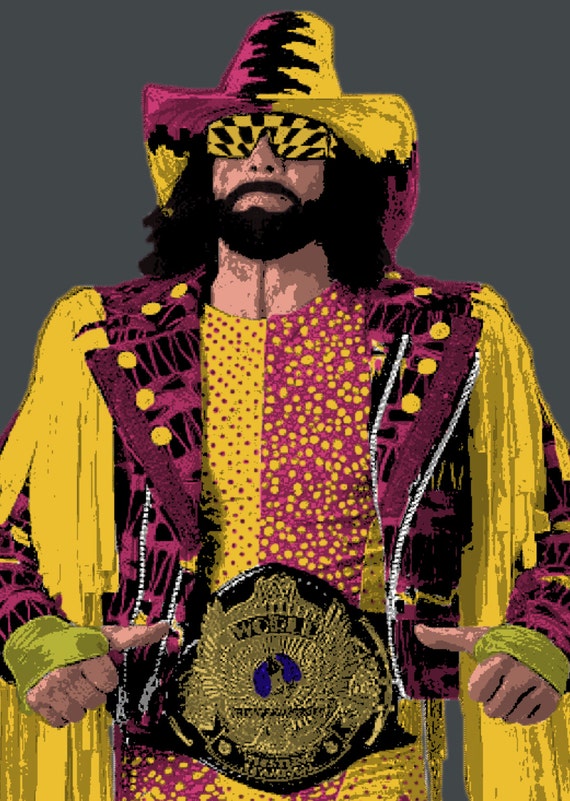 WWE Randy Savage Stylised Pop Art Poster Print