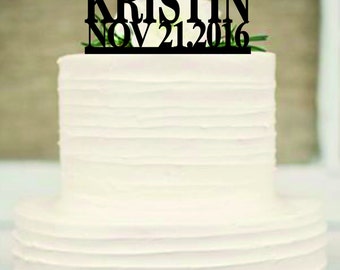 God Bless Cake Topper, Baptism Gift, Monogram cake topper, baptism cake topper, personalized custom god bless cake topper