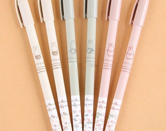 Miffy's Garden Cute Pens / Kawaii Ballpoint Pens / Fine Point Pens / Cute Rabbit Gel Ink Pens / Stationery / Cute Pens / Kawaii Pens