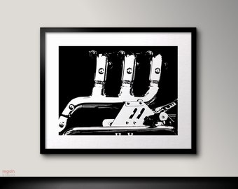 Black and white Triumph motorcycle art, Black and white art, Motorcycle print, Graphic art print,Motorcycle poster,Black print,Black artwork