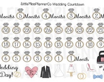 Unique wedding countdown related items | Etsy