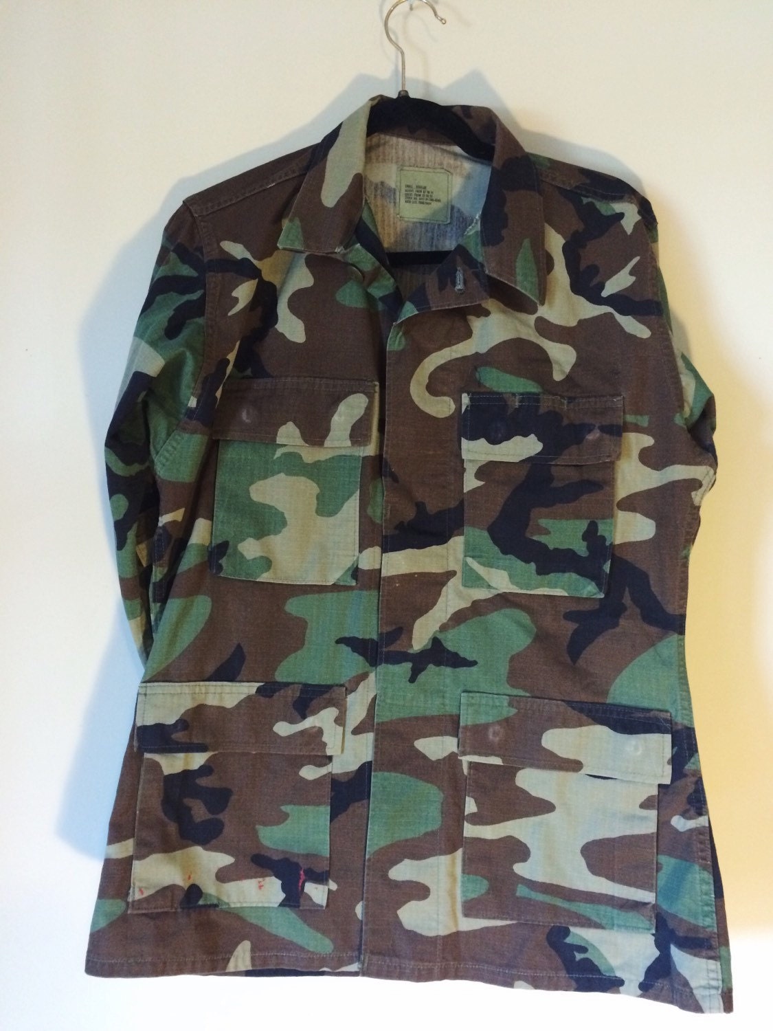 Vintage Authentic Military Issue Camo Jacket Vintage Army 