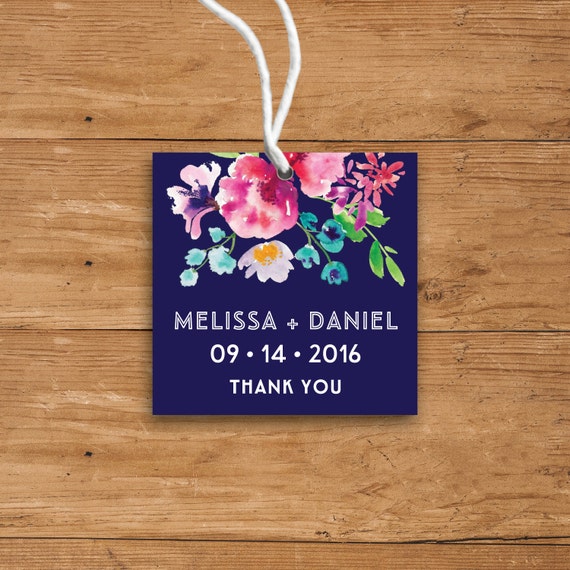 Printable Favor Tags Template Floral Wedding Thank You Tags ...