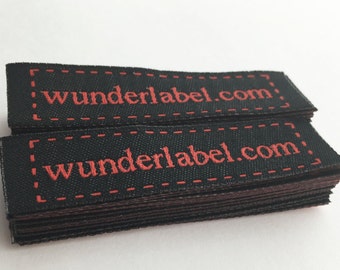 Iron-on labels - Woven Frame Text & Symbol only 20 USD for 50 Labels iron on woven label iron on personalized label iron on name tag