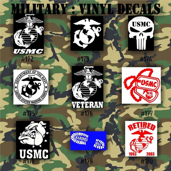 MILITARY vinyl decals 172-180 vinyl decal by CreativeStudio805