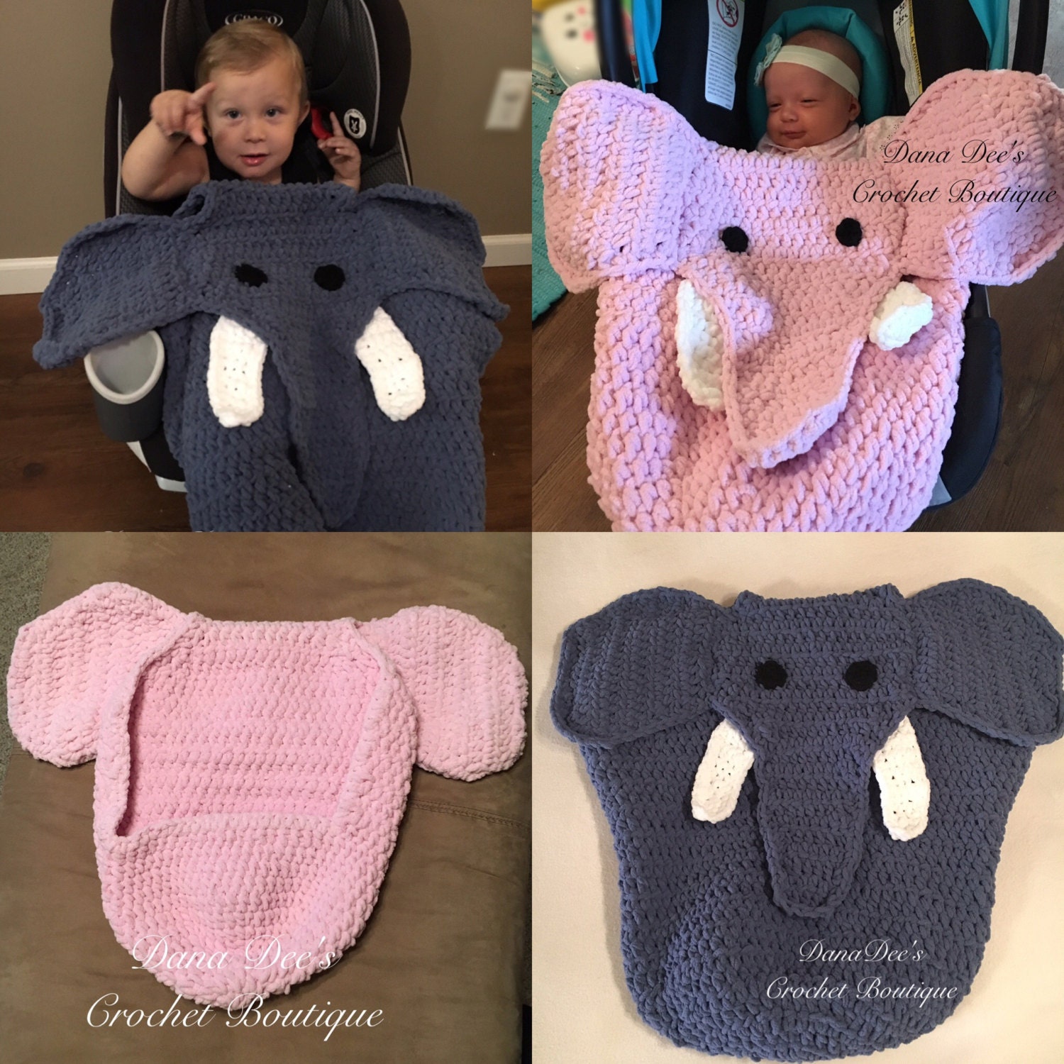 Baby Elephant Car Seat Blanket
