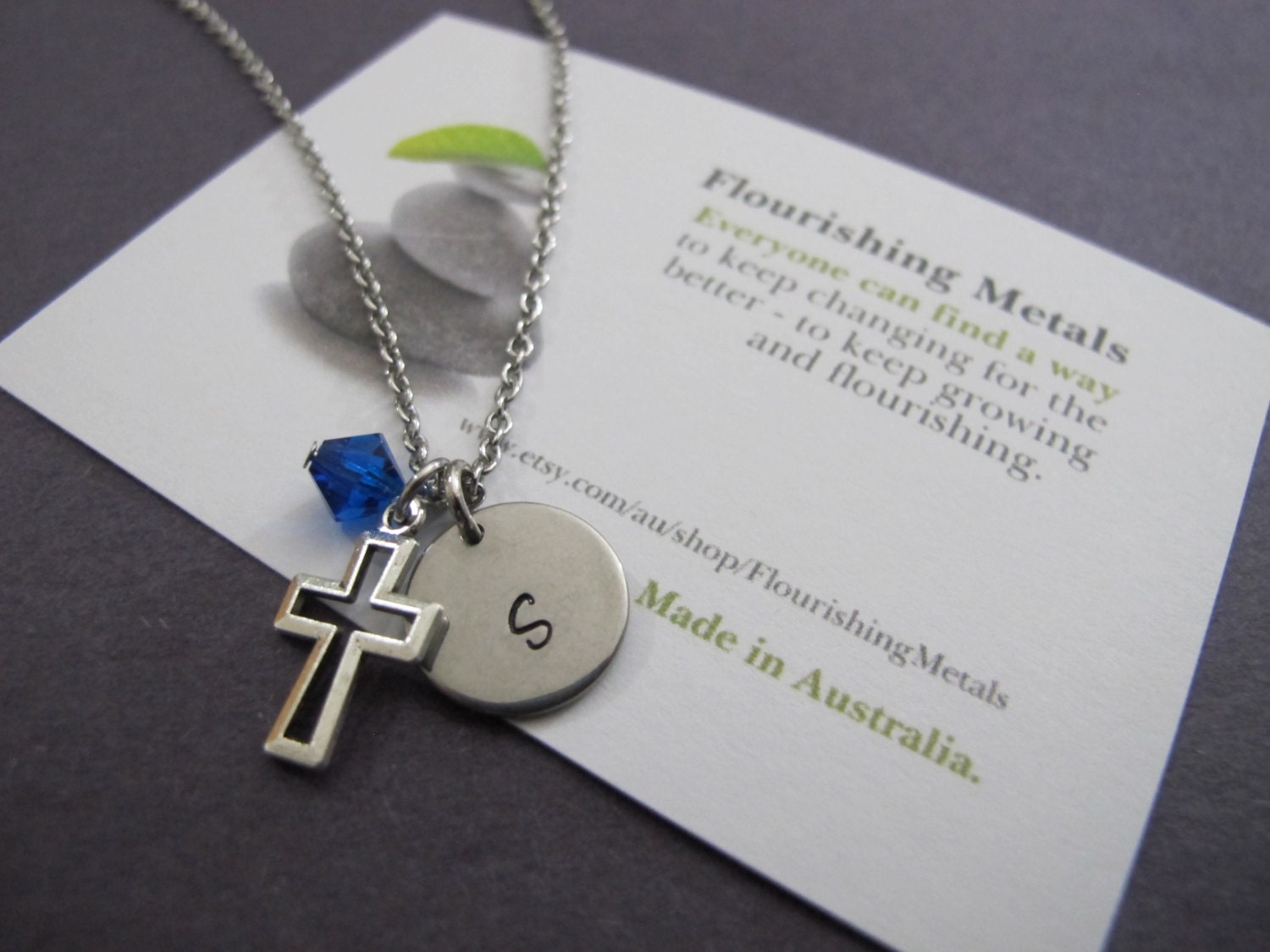 Personalized Cross Necklace Baptism Gift For Boys Boy