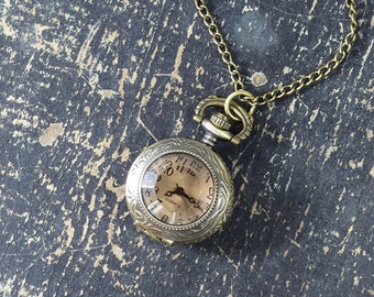 Mini Vintage Style Watch Necklace