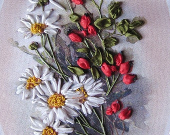 Silk ribbon embroidery Warm sea full kit by SilkRibbonKits