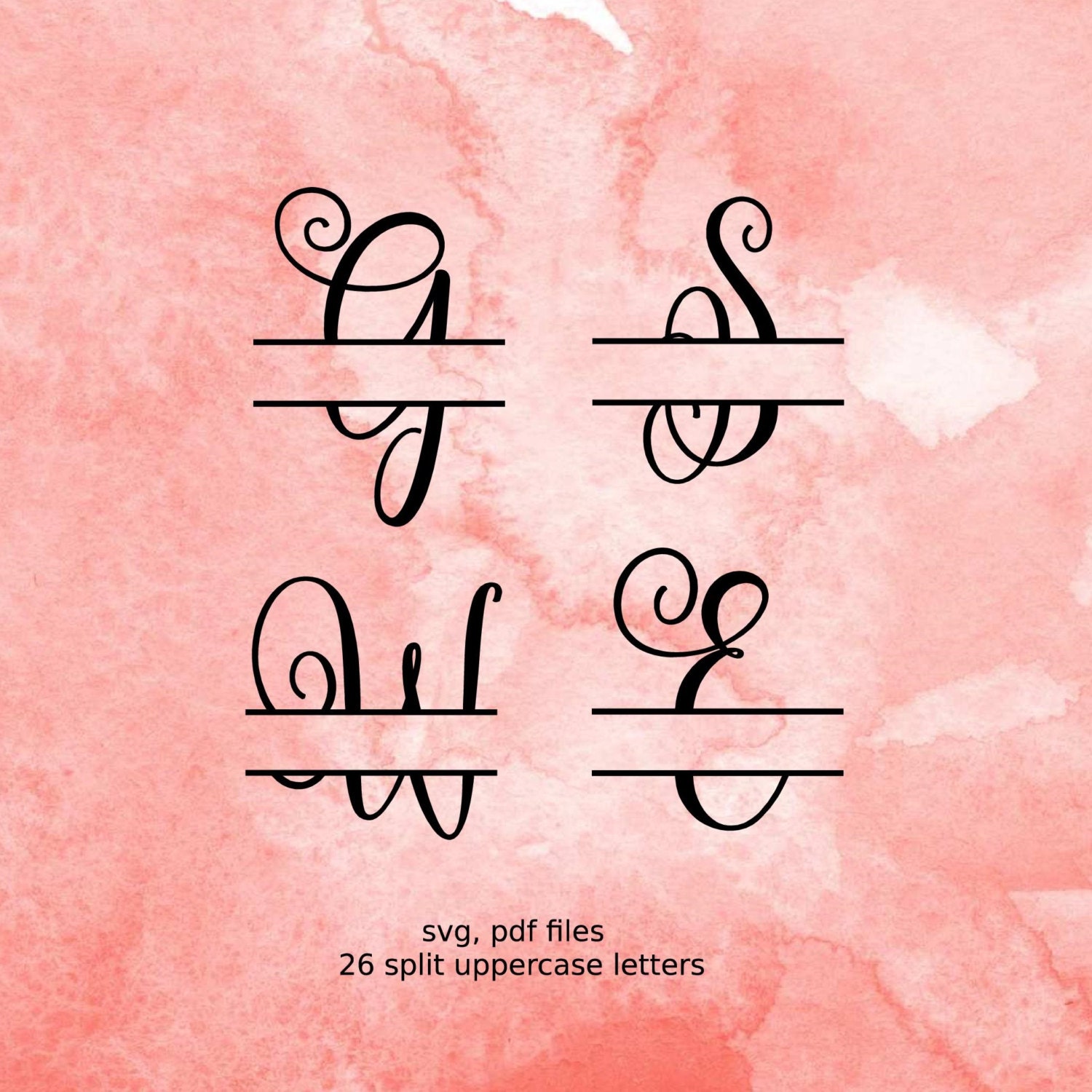 Download Split letter SVG Split Monogram Letters Split Alphabet svg