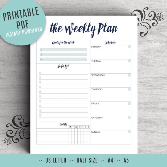 printable weekly planner to do list weekly by