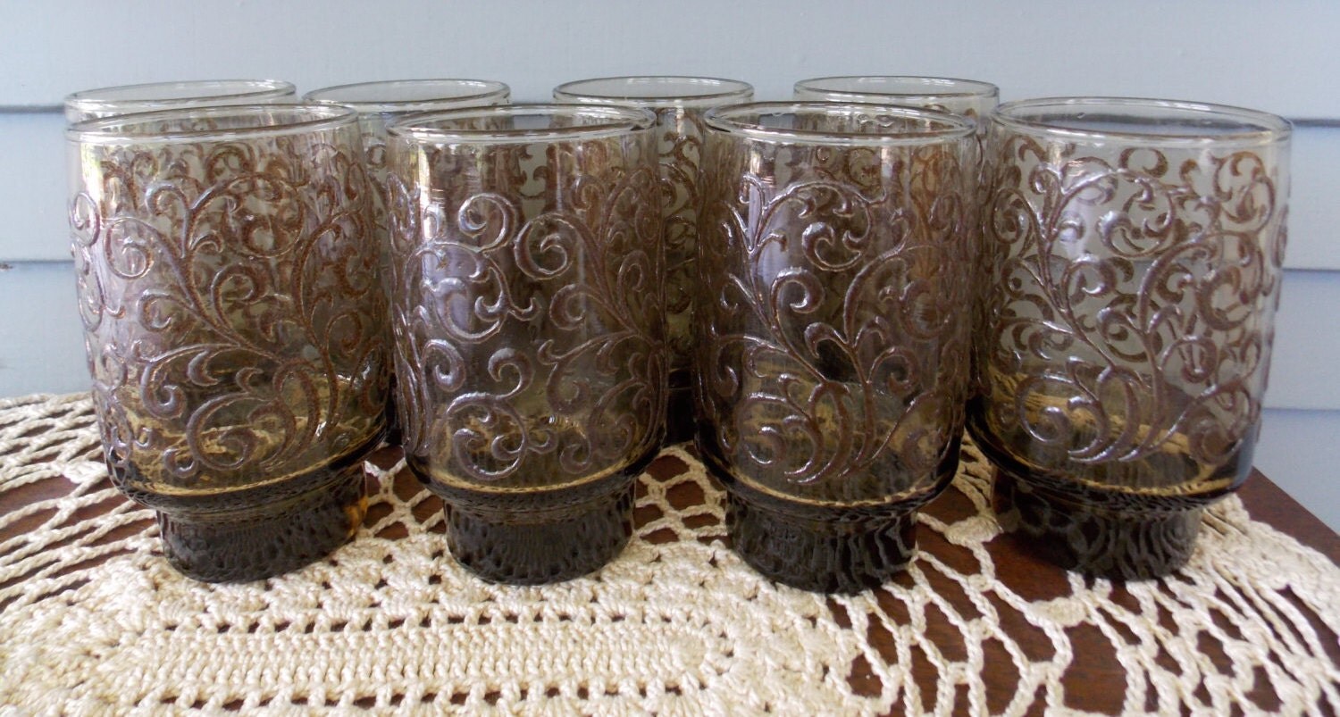 Set of 8 Hostess Glassware Styled by Libbey Vintage 12 oz.