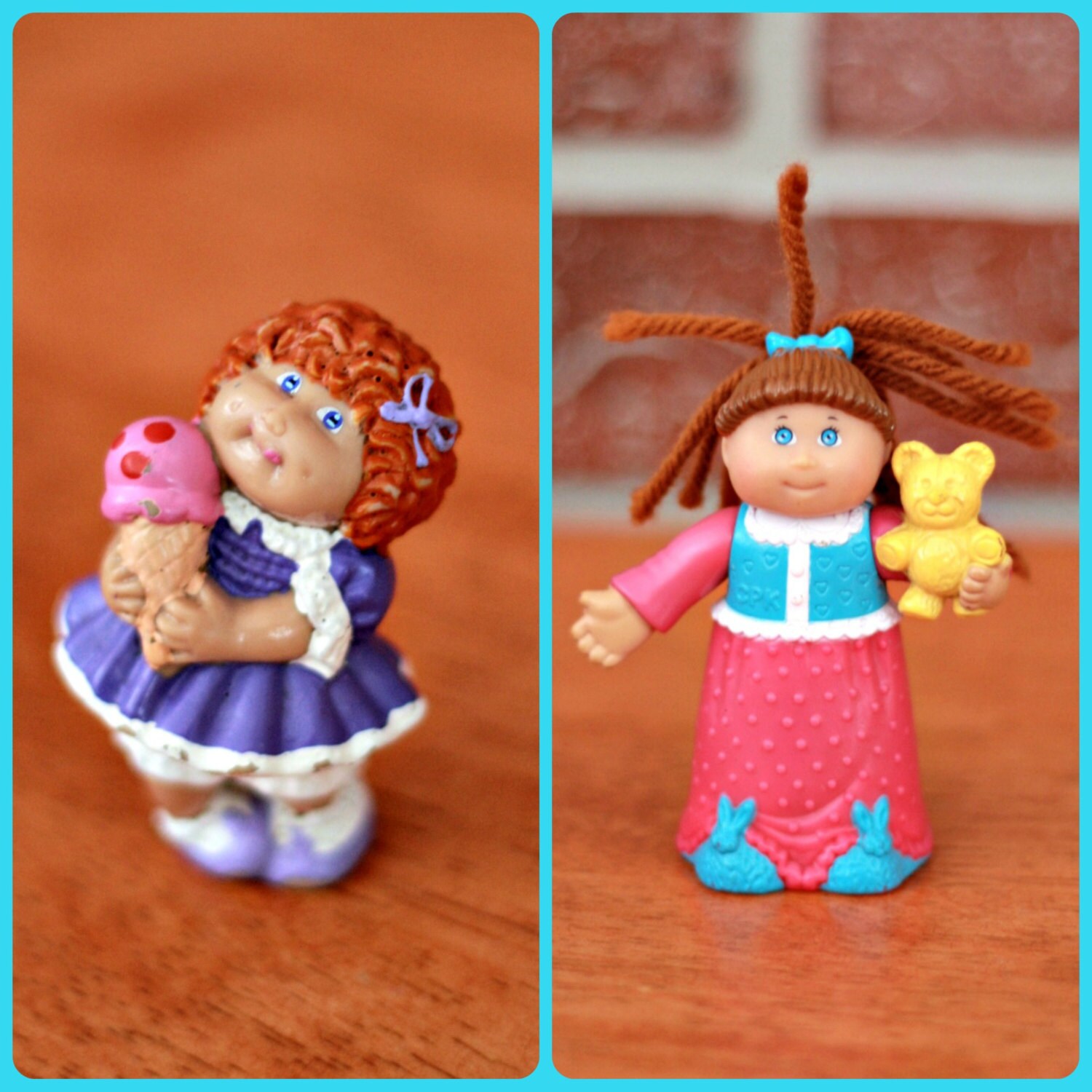 Cabbage Patch Kids Doll Figurine Set Of 2 80s Figurine