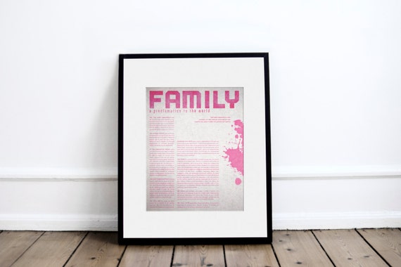 FAMILY PROCLAMATION - SPLASH // 11 X 14 // instant download