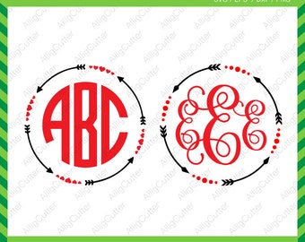 Circle Arrows Frames SVG DXF PNG eps Cut Files for Cricut Design, Silhouette studio, Sure Cuts A Lot, Makes the cut