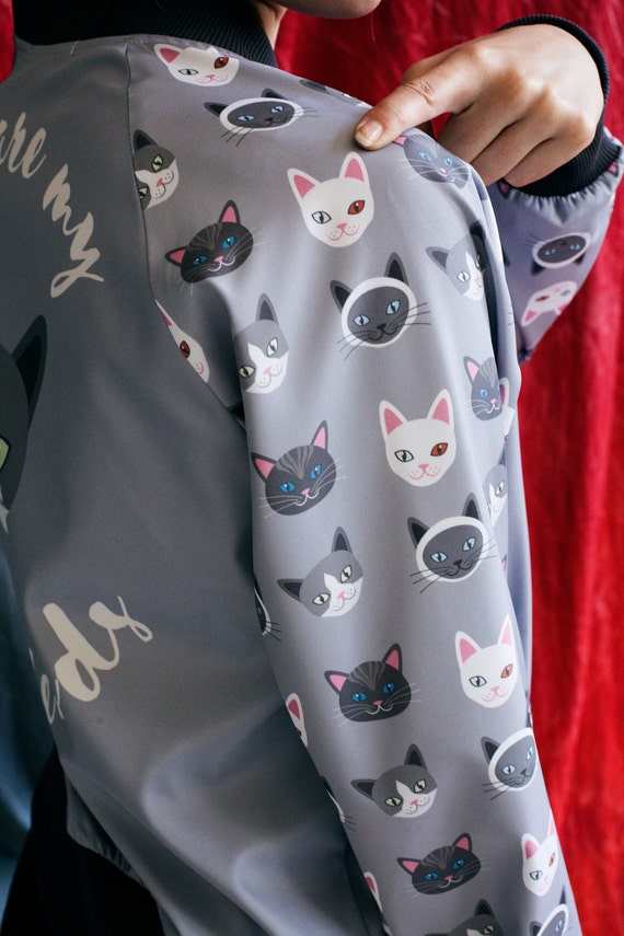 Cats Pattern BomberJacket Weird Cats BomberJacket