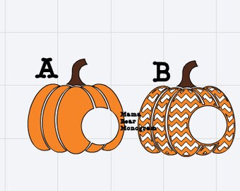 2 SVG Chevron Pumpkin Cutting Files Instant Download--SVG Only