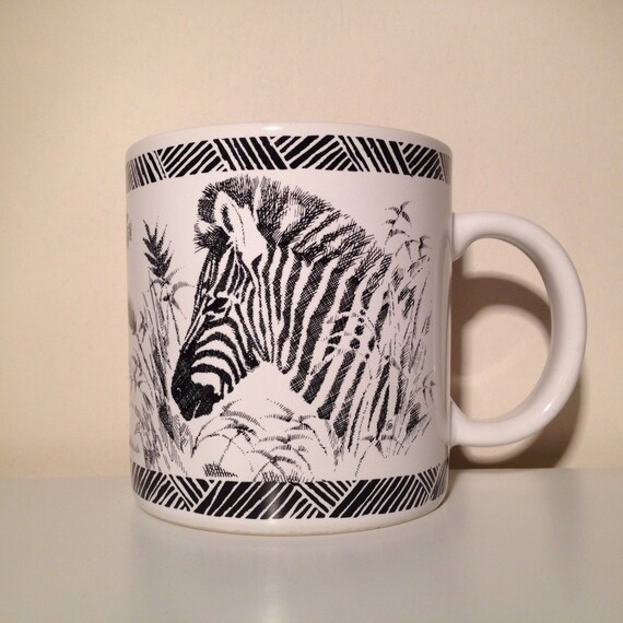 Vintage San Diego Zoo Wild Animal Park Zebra Coffee Mug Cup