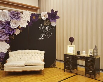 Items similar to Bridal Expo Wedding Photo Backdrop Chalkboard ...